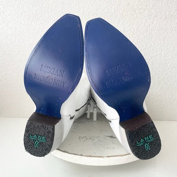 Lane MEGAN MORONEY Cowboy Boots Smokeshow Womens 10 White Western Cowgirl Tall - Picture 12 of 15